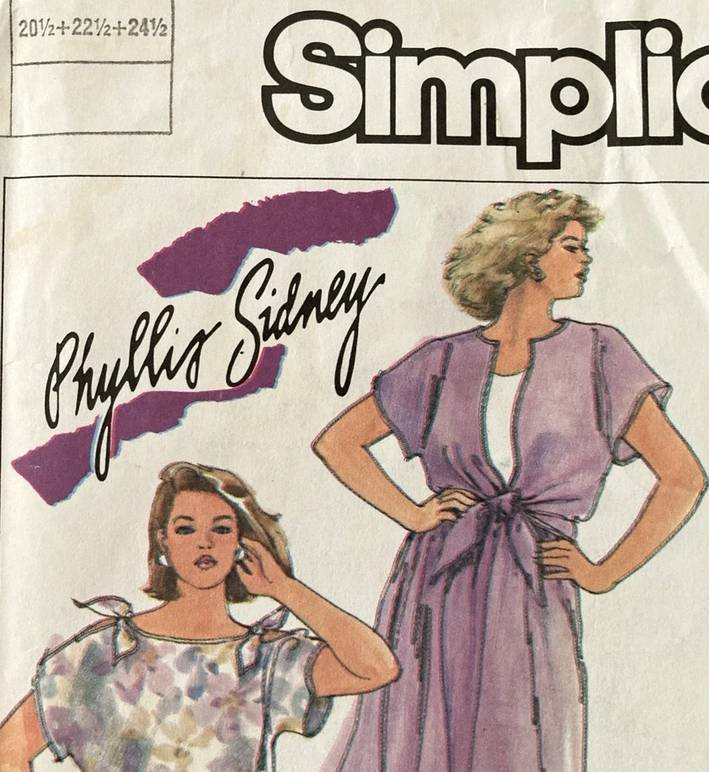 Simplicity 6859 Pattern Women Two-Piece Dress Sz 20.5-24.5 UNCUT 80s